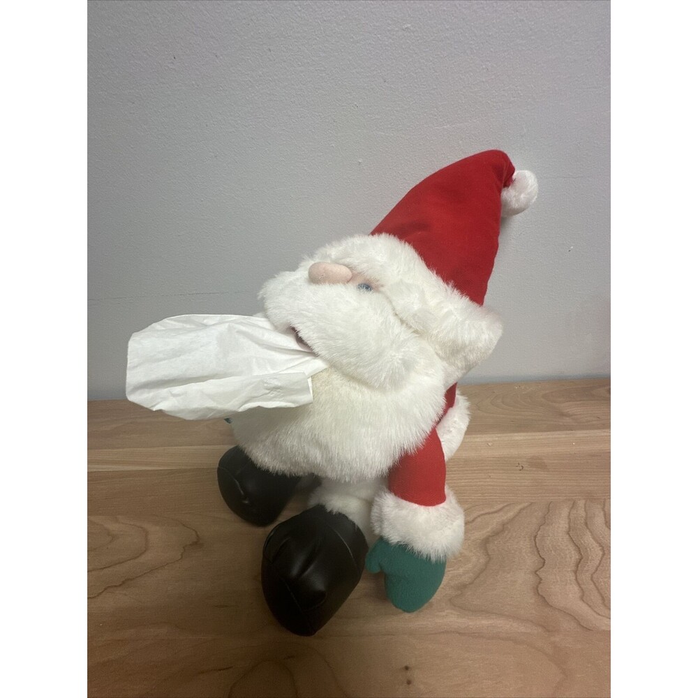 Vintage Santa Claus Christmas Mouth Tissue Box Dispenser Cover Bathroom Holiday